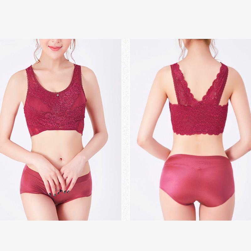 Ciaovie Soutien-gorge sans armatures en dentelle avec boucle latérale sur le côté - ciaovie