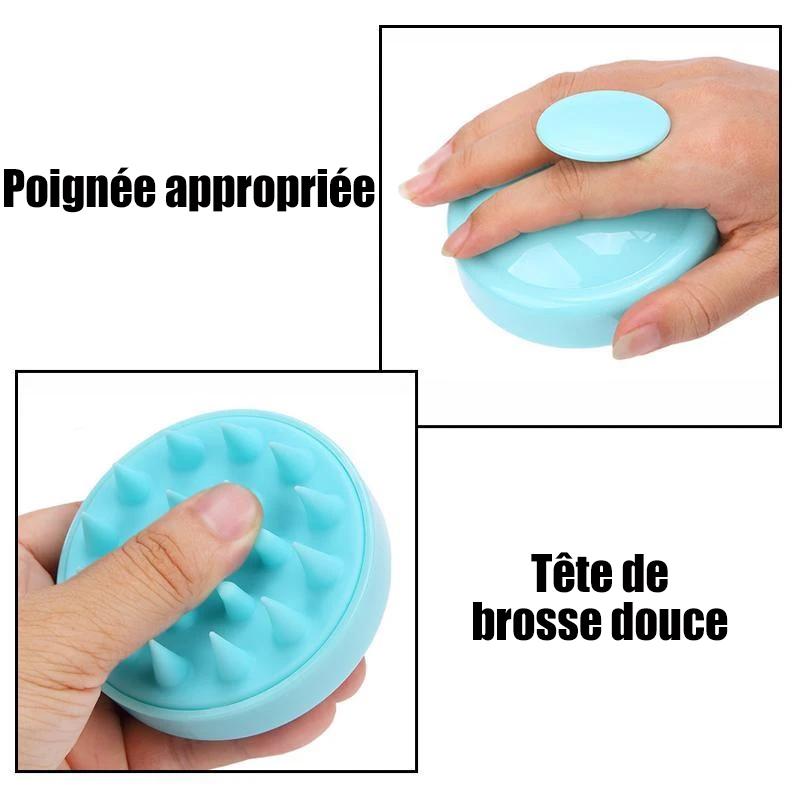 Brosse de Shampooing pour Cheveux - pour un Nettoyage en Profondeur Doux