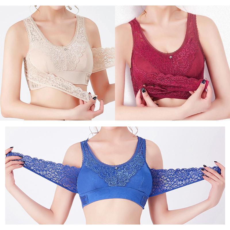 Ciaovie Soutien-gorge sans armatures en dentelle avec boucle latérale sur le côté - ciaovie