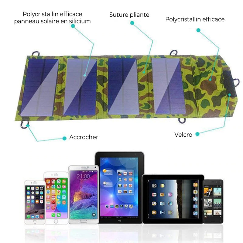 Chargeur de Panneau Solaire Portable 8W
