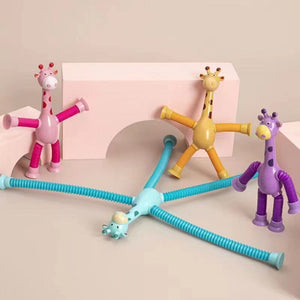 Jouet girafe télescopique avec ventouse