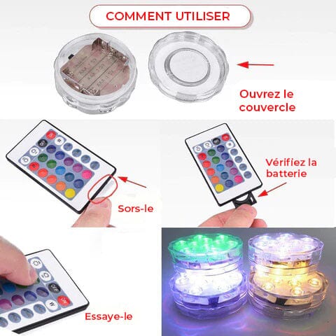 Lumière LED d'aspiration magnétique étanche télécommandée