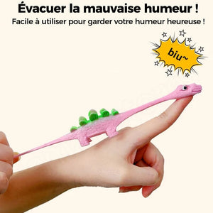 Jouets de doigt de dinosaure de fronde(10 pièces, couleurs aléatoires)