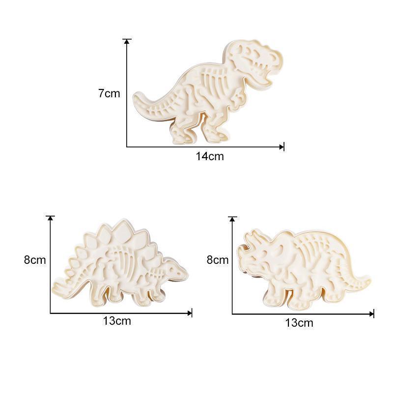 Moules à Biscuits Dinosaures (kit de 3 pièces)