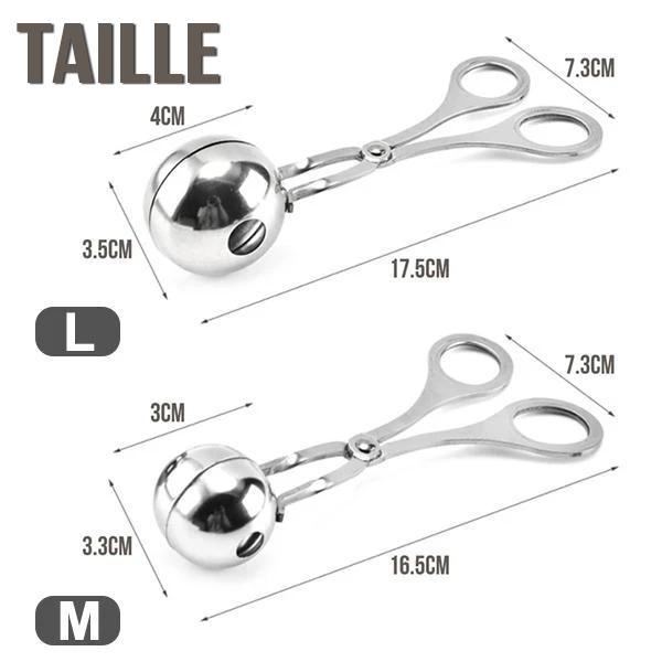 Pince de Fabricant de Boulettes de Viande en Acier Inoxydable