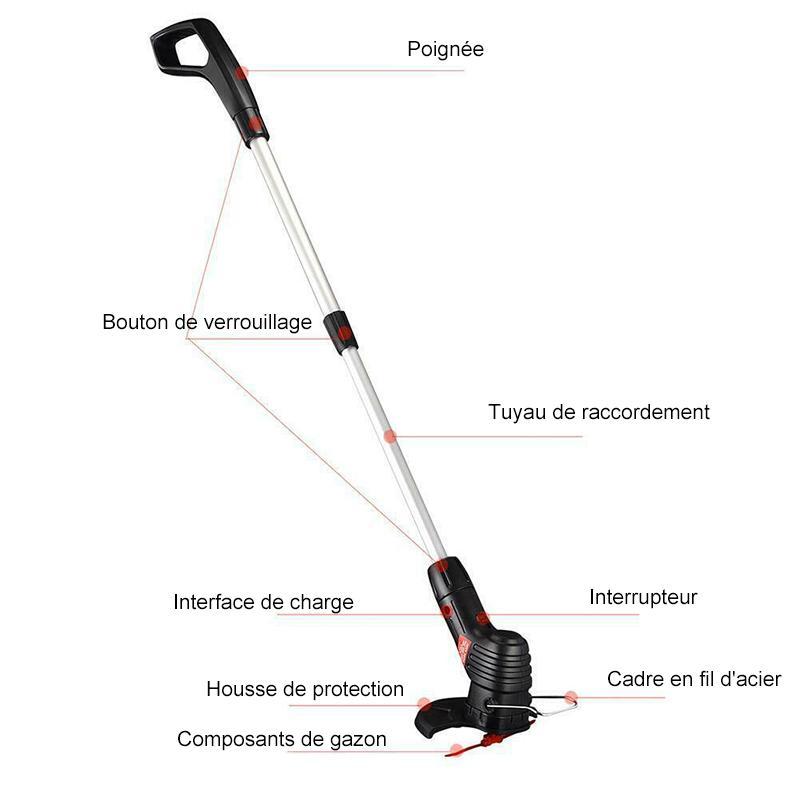 Tondeuse à Gazon Électrique sans Fil Portative Coupe-bordures