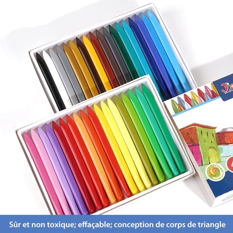 Ensemble de Crayons en Cire Organique pour Enfants (12/18/24/36 couleurs)