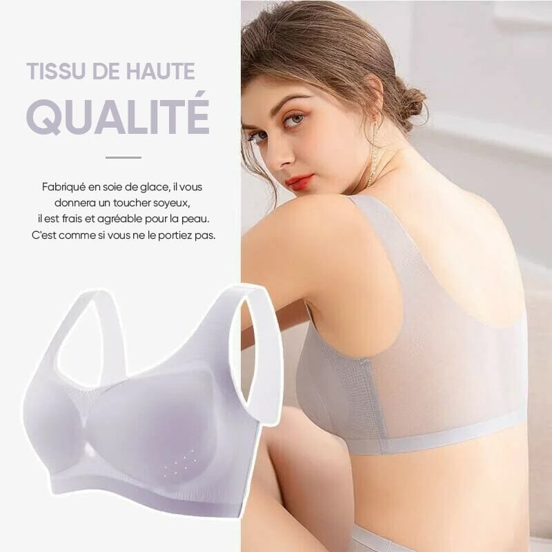 Soutien-gorge sans couture ultra-fin en soie glacée